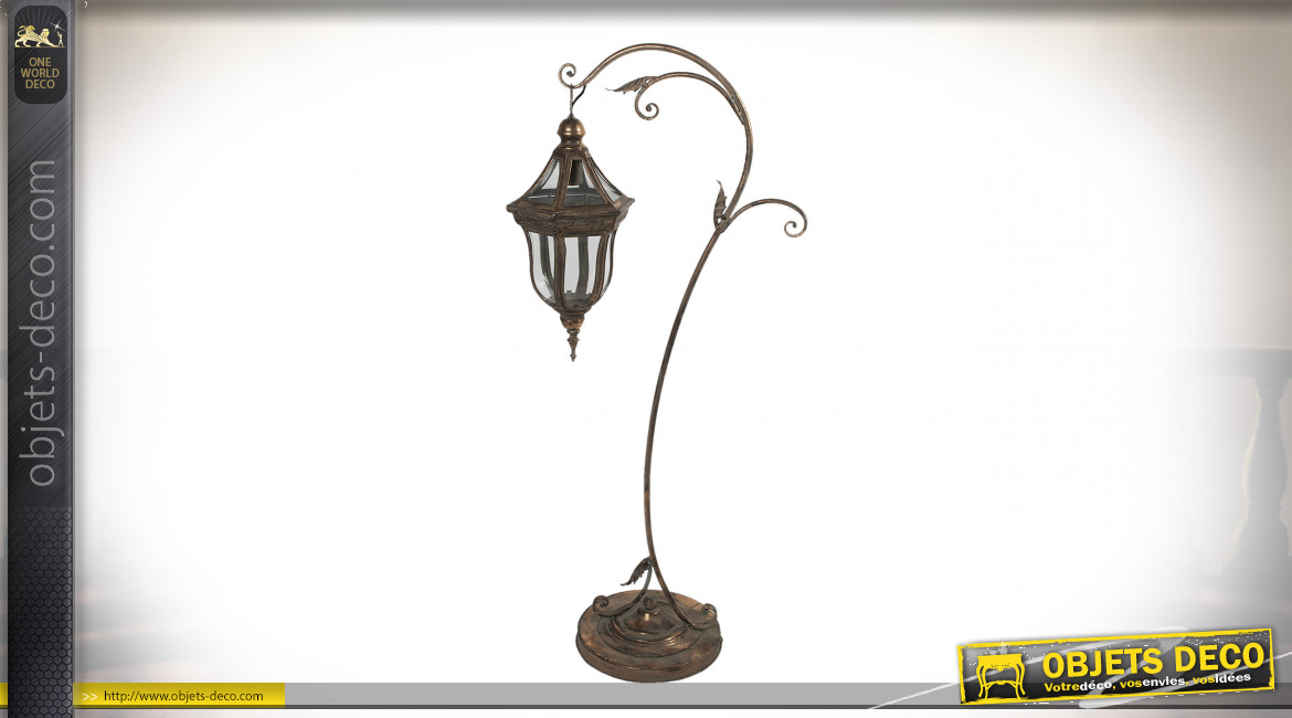 Lampadaire en forme de lanterne suspendue vintage sur pied 128 cm (1xE27)