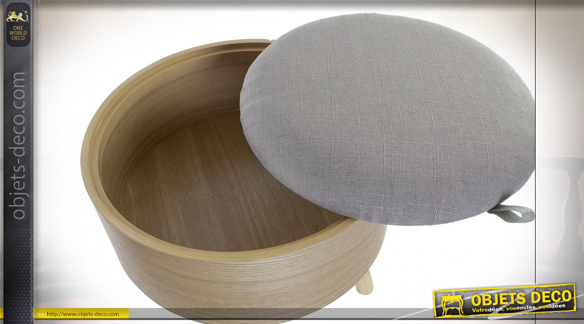 BANQUETTE MDF POLYESTER 40X40X41 NATUREL