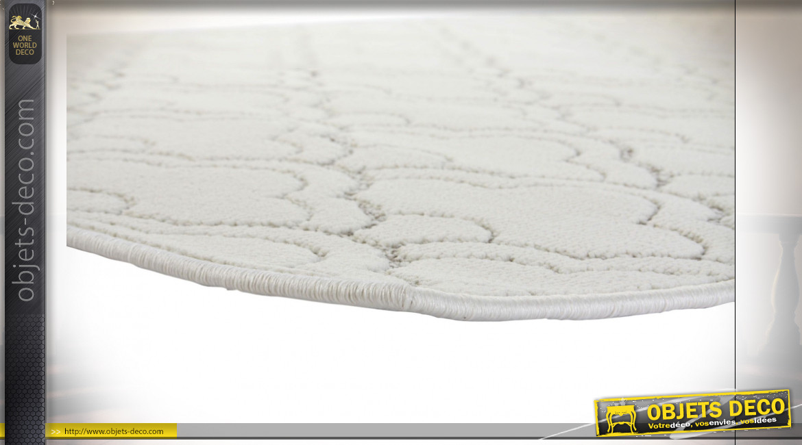 TAPIS POLYESTER 160X230X1 900 GSM, NUAGES BLANC