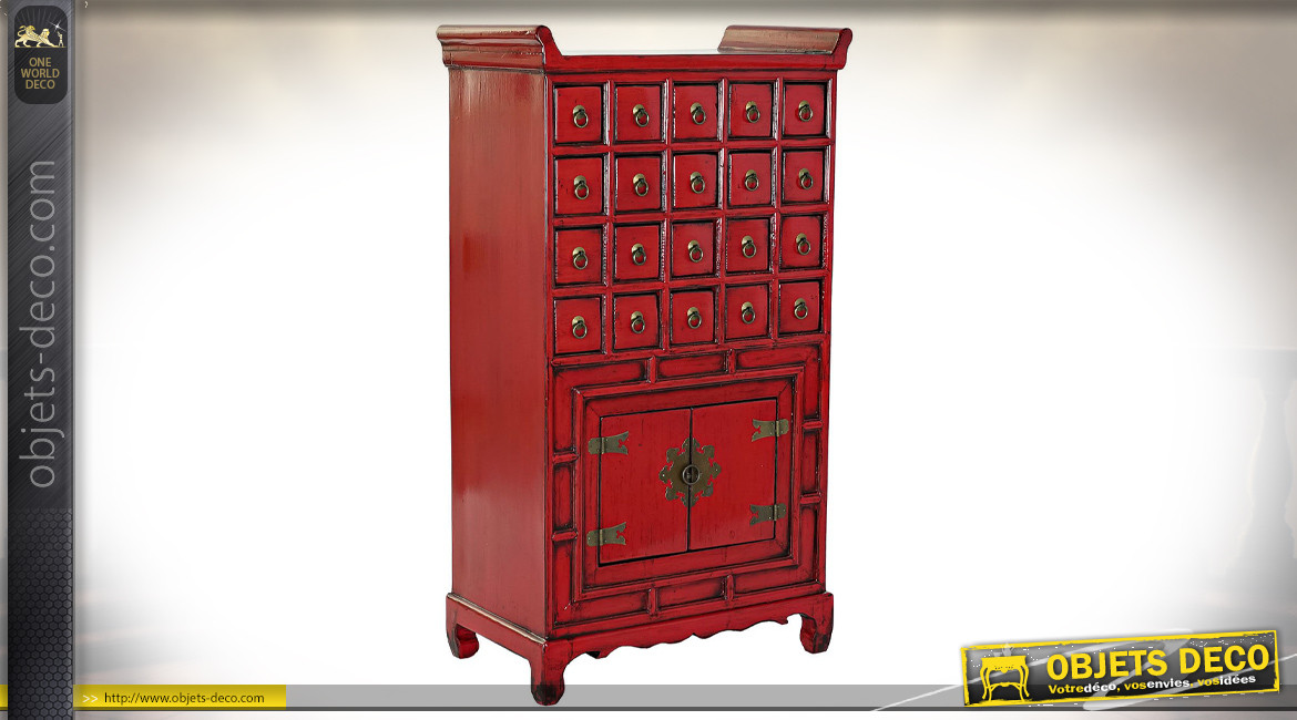 COMMODE ORME 57X32X103 20 CAISSONS ROUGE