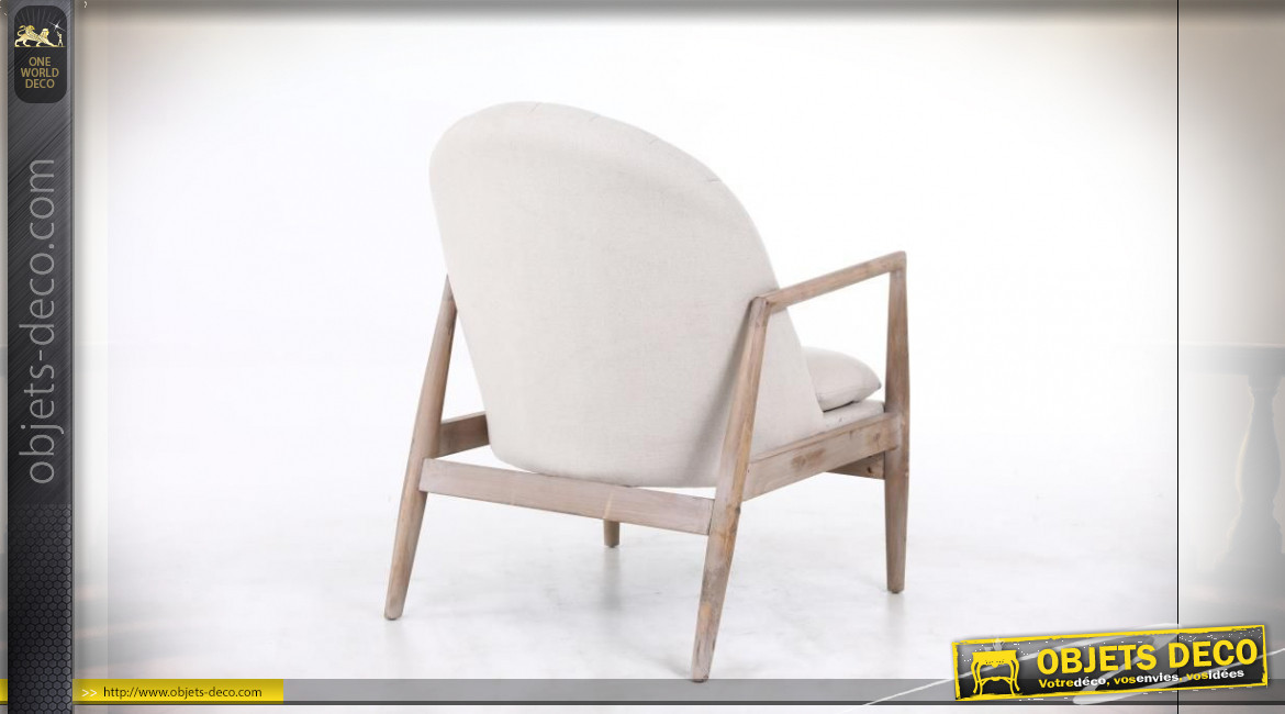 FAUTEUIL SAPIN POLYESTER 67X62X89 BEIGE