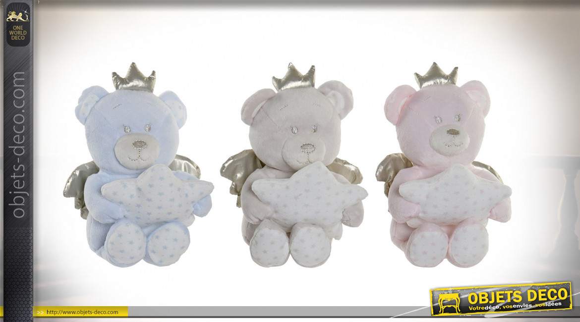 PELUCHE POLYESTER 10X10X15 OURS 3 MOD.
