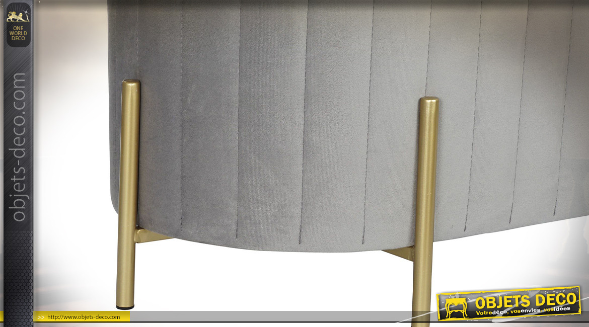 BANQUETTE SET 2 POLYESTER 123X50X45 VELOURS