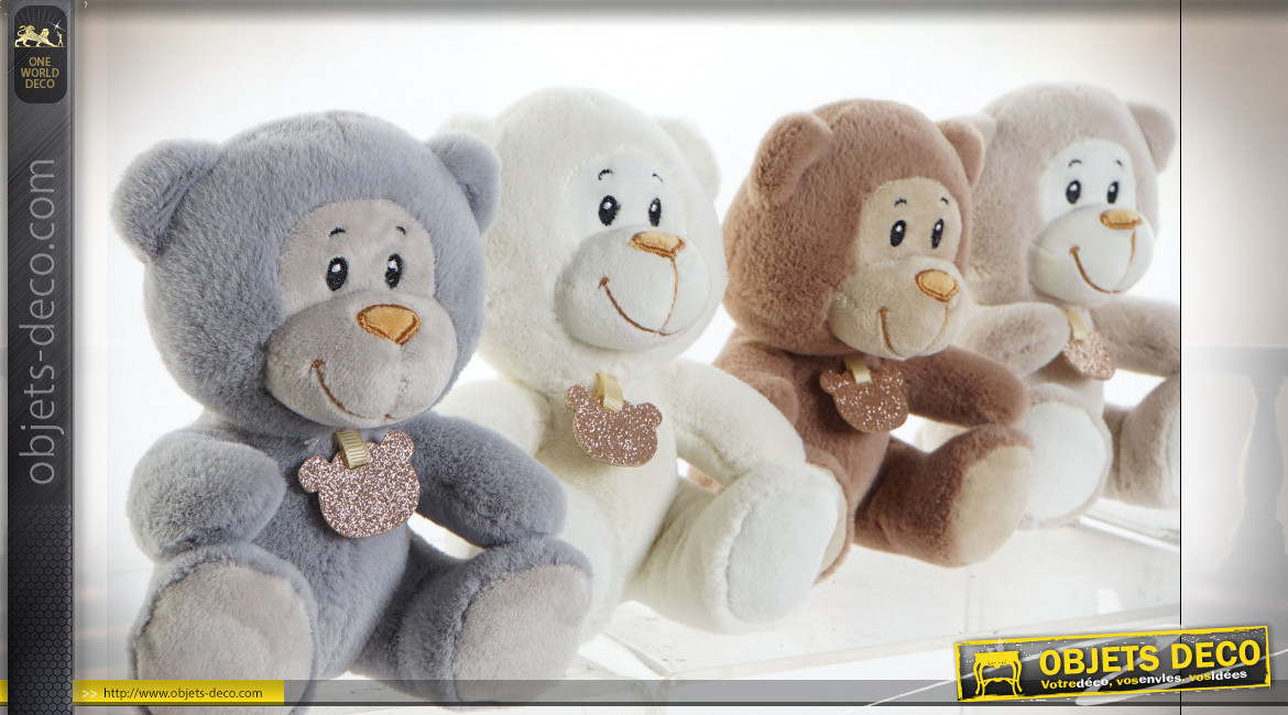 PELUCHE POLYESTER 10X5X14 OURS 4 MOD.