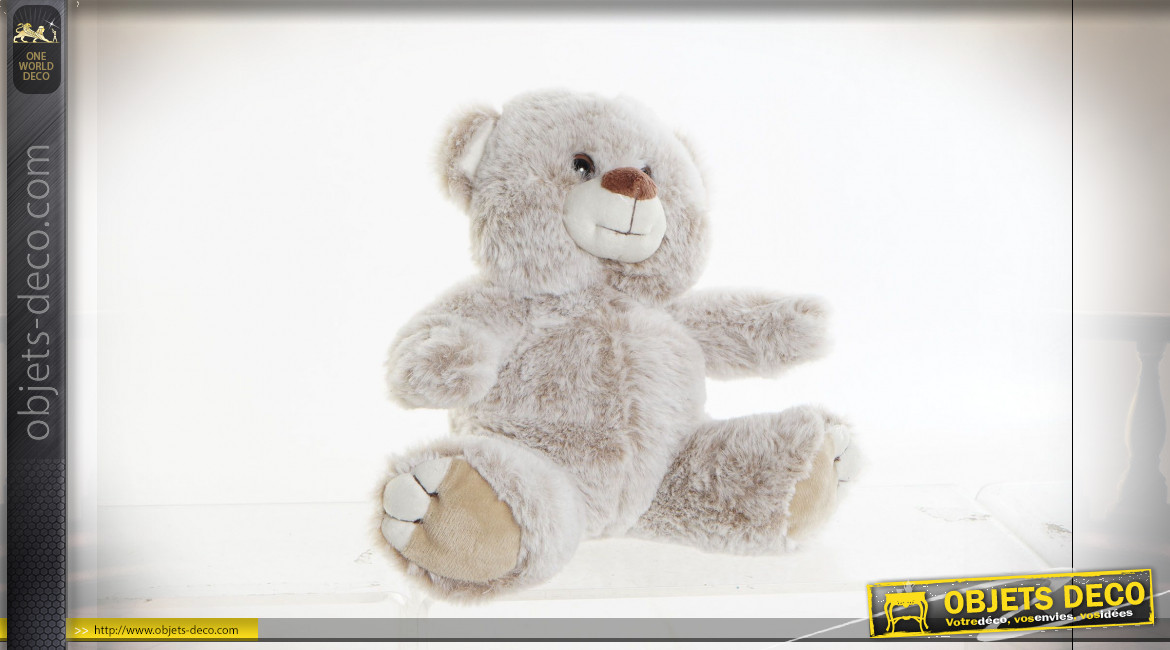 PELUCHE POLYESTER 20X10X20 OURS 2 MOD.