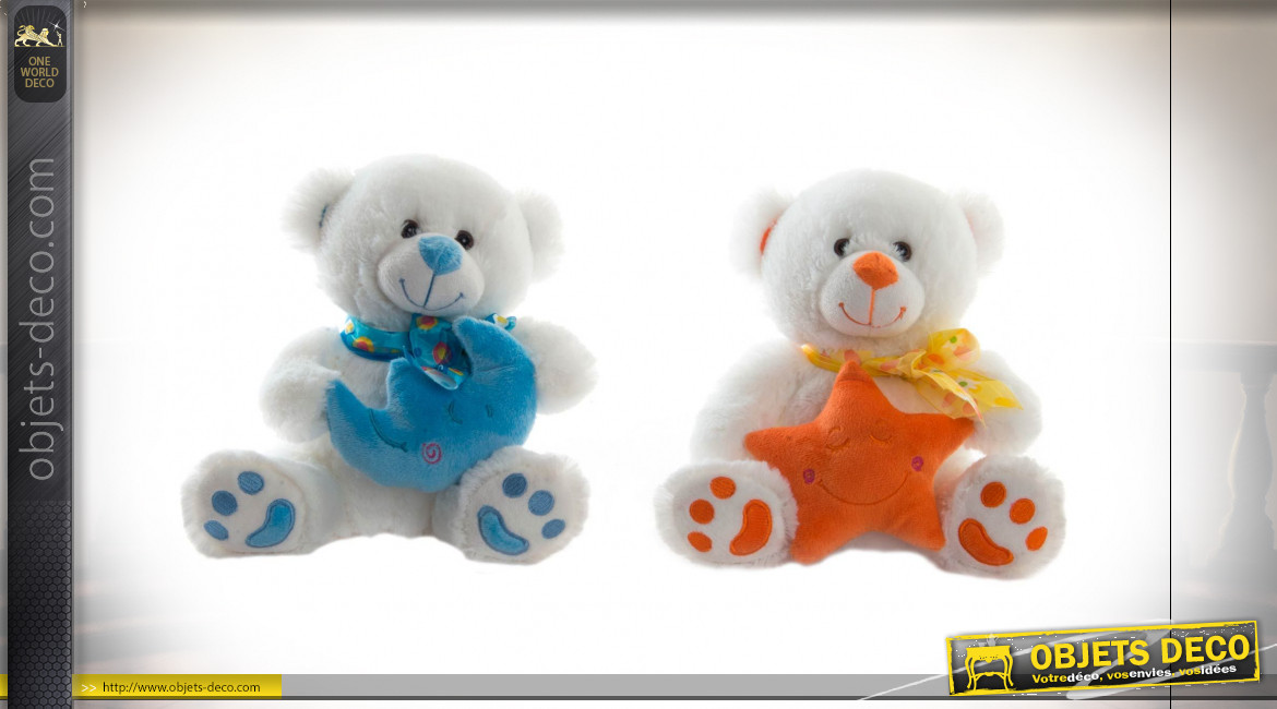 PELUCHE POLYESTER 10X10X20 20 CM OURS 2 MOD.