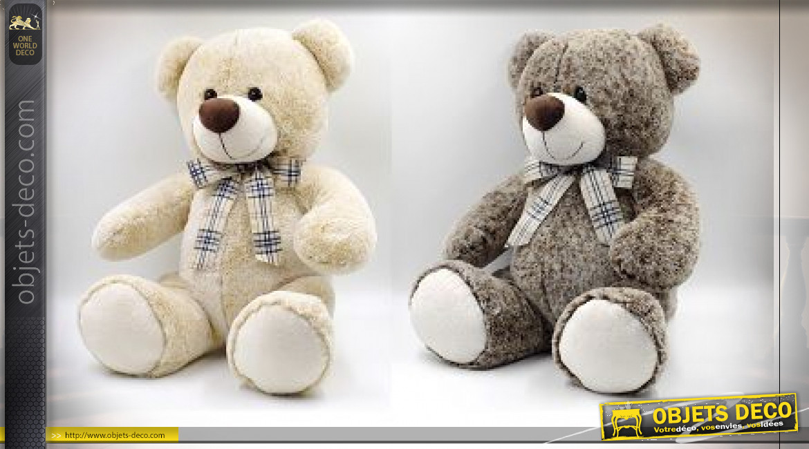 PELUCHE POLYESTER 20X25X40 OURS 2 MOD.