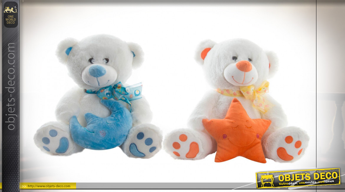 PELUCHE POLYESTER 20X20X30 30 CM OURS 2 MOD.