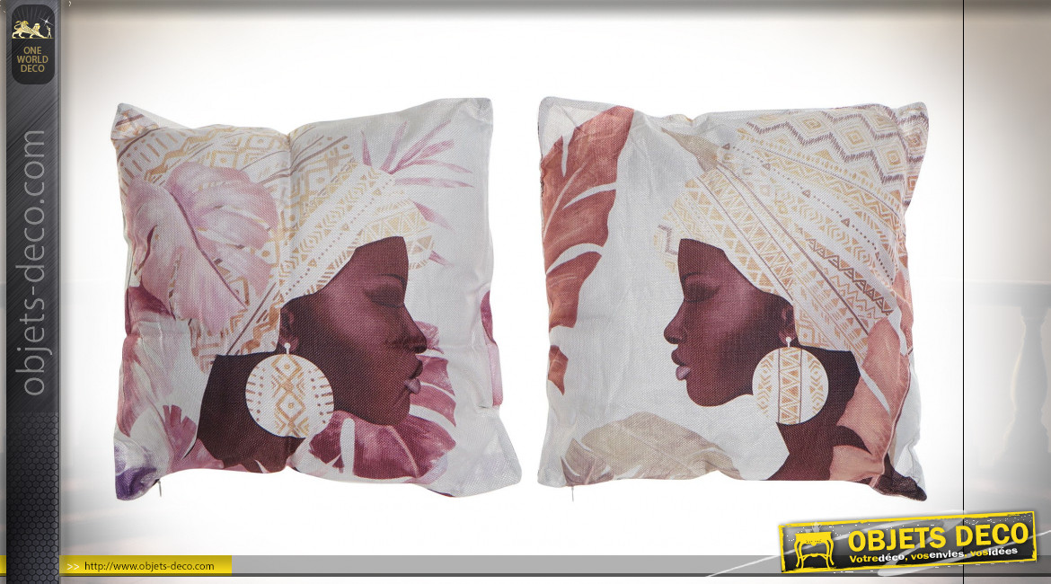 COUSSIN POLYESTER 45X10X45 450GR. AFRICANE 2 MOD.