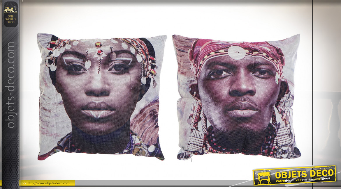 COUSSIN POLYESTER 45X10X45 450GR. AFRICAIN 2 MOD.