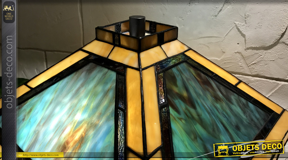 Grande lampe Tiffany, Maison Caffarelli, 73cm / Ø43,5cm