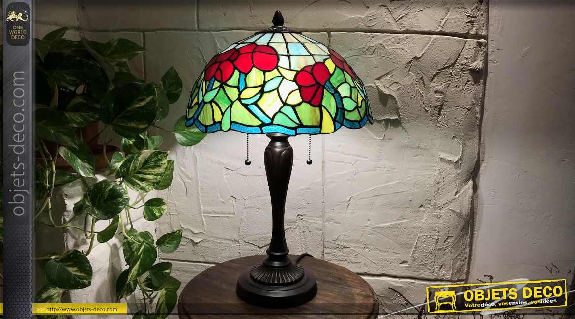 Lampe Tiffany, Maison Gaillard, 58cm / Ø35cm