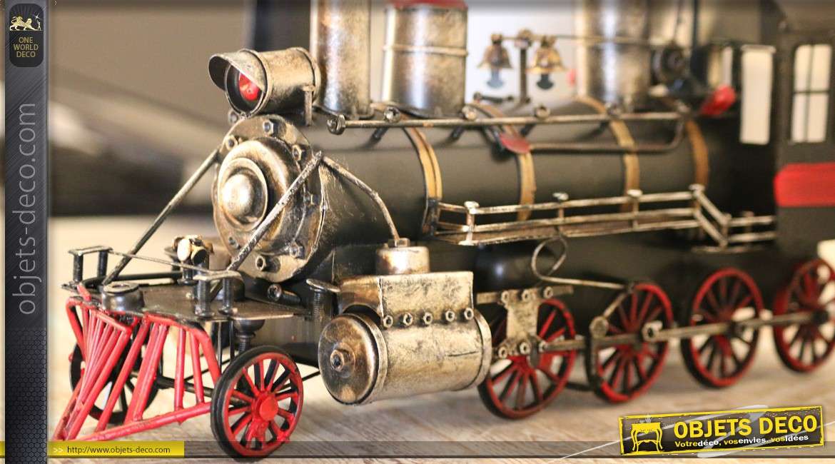 Reproduction décorative d'une vieille locomotive à vapeur 41 cm