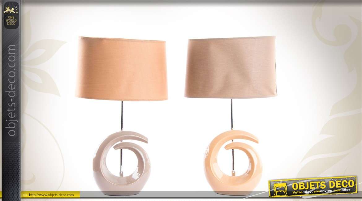 Duo de lampes de table design bicolores
