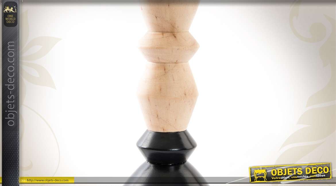 Lampe de table en bois 3 couleurs