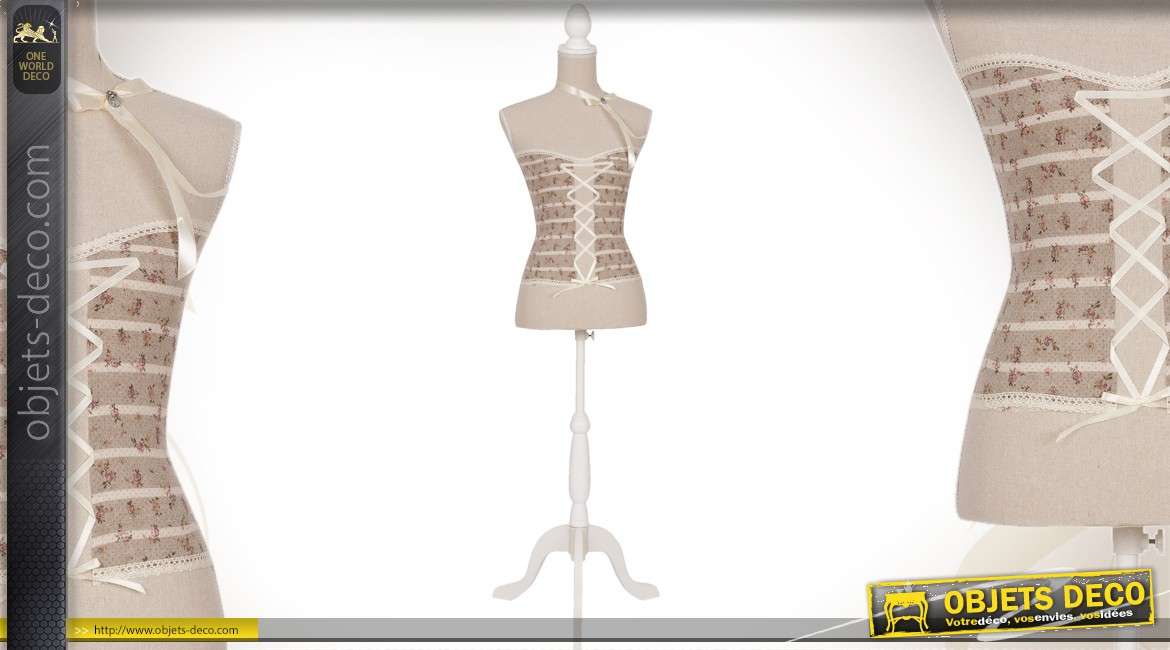 Buste mannequin de couturière avec corset à rubans 160 cm