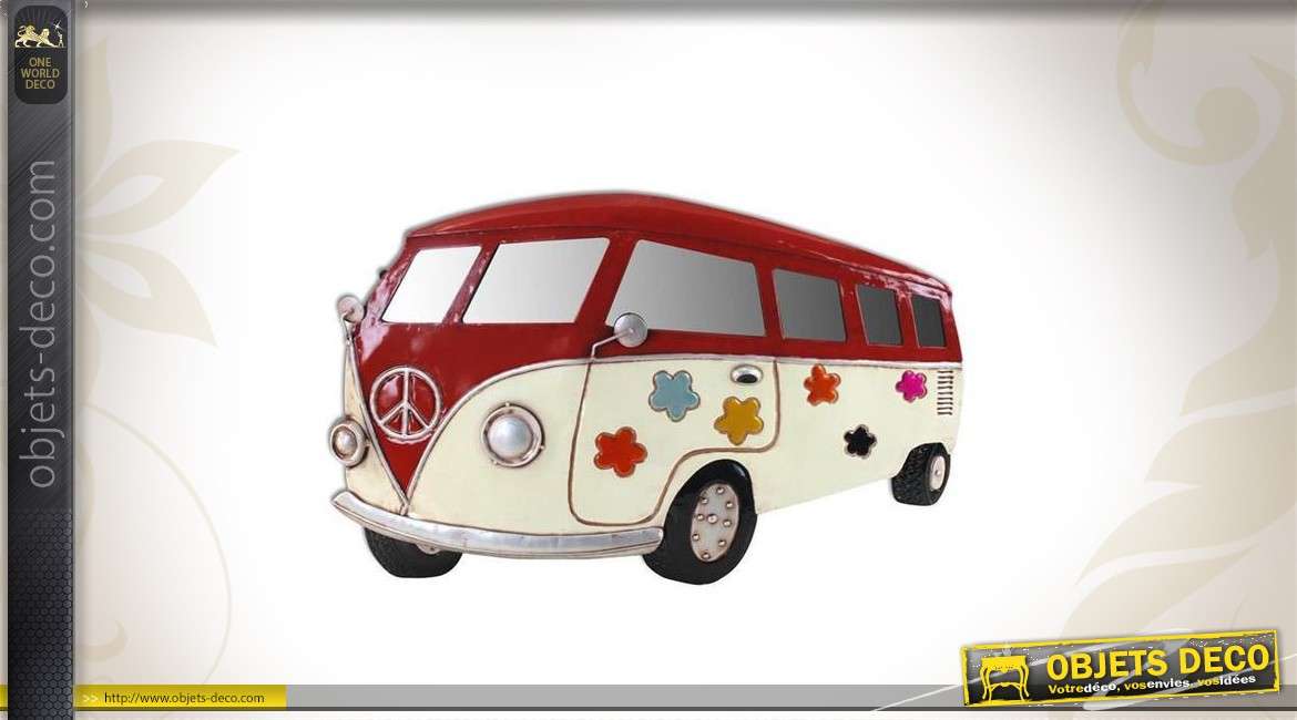 Déco murale combi VW hippie