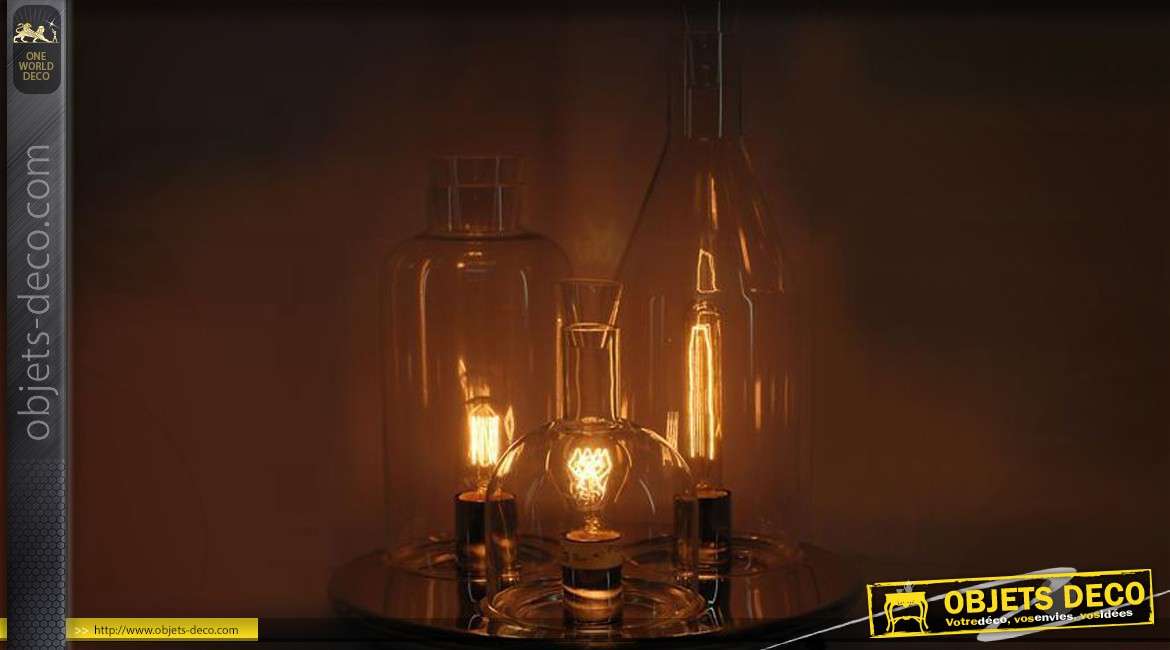 Lampe de table décorative design bouteilles