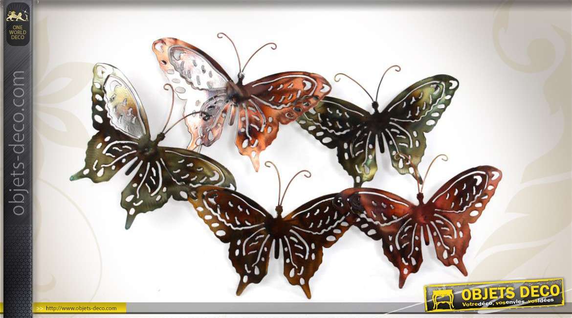 Décoration murale en métal : les papillons
