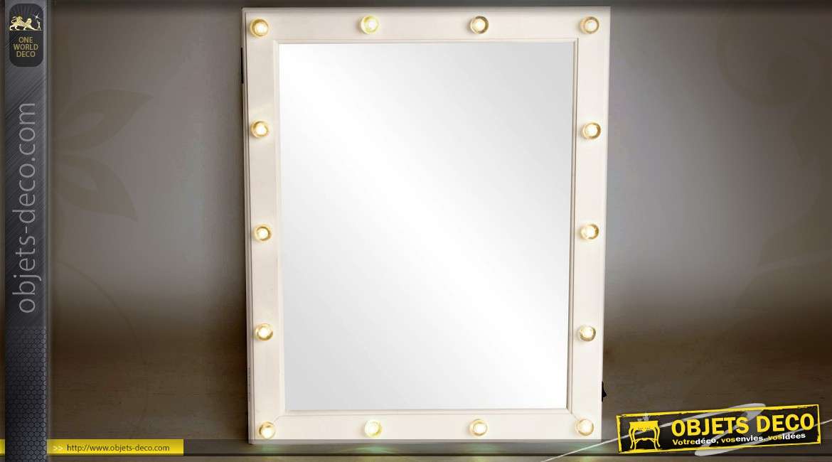 Miroir range bijoux de star avec lumières 44 cm