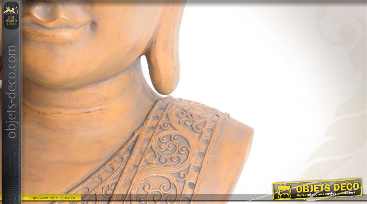 Grand buste du Buddha en fibre de verre