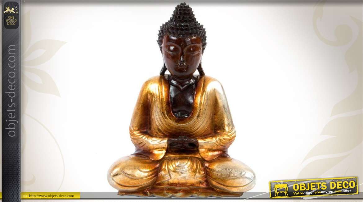 Statuette décorative en bois du Buddha