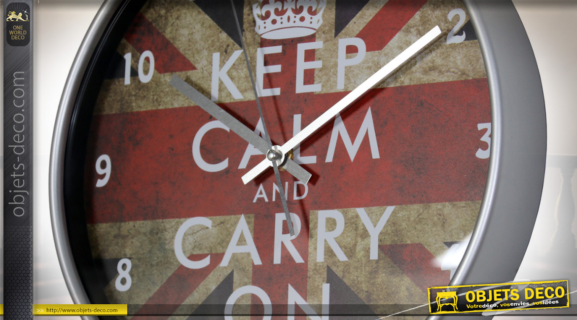 Pendule horloge bois-union Jack-Grande-Bretagne