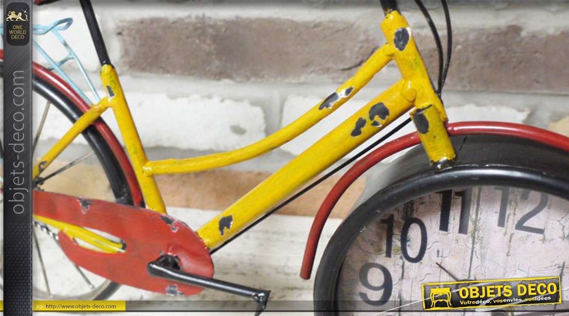 Horloge de table déco vélo coloris divers