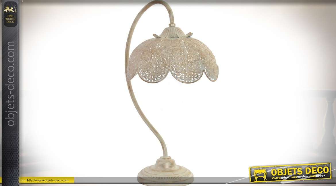 Lampe rétro de style orientale en forme de grande fleur 50 cm