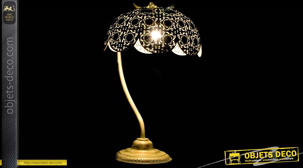 Lampe rétro de style orientale en forme de grande fleur 50 cm