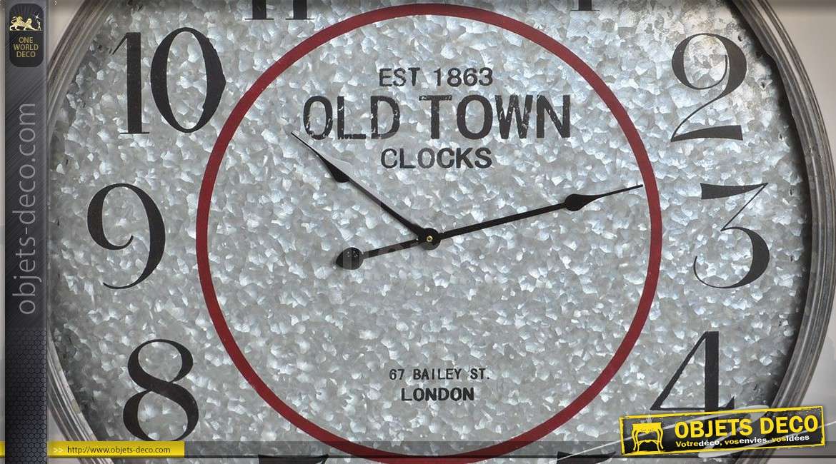 Horloge murale en métal Ø60 - Old town clocks London