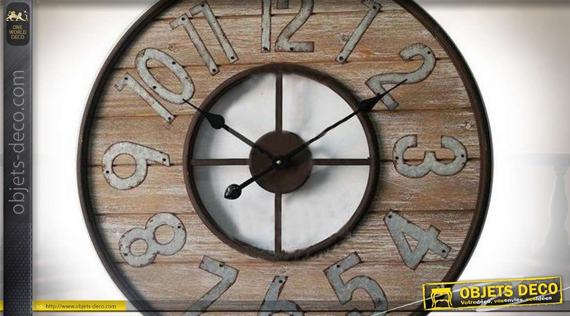 Horloge murale en bois Ø65 - Au delà du temps