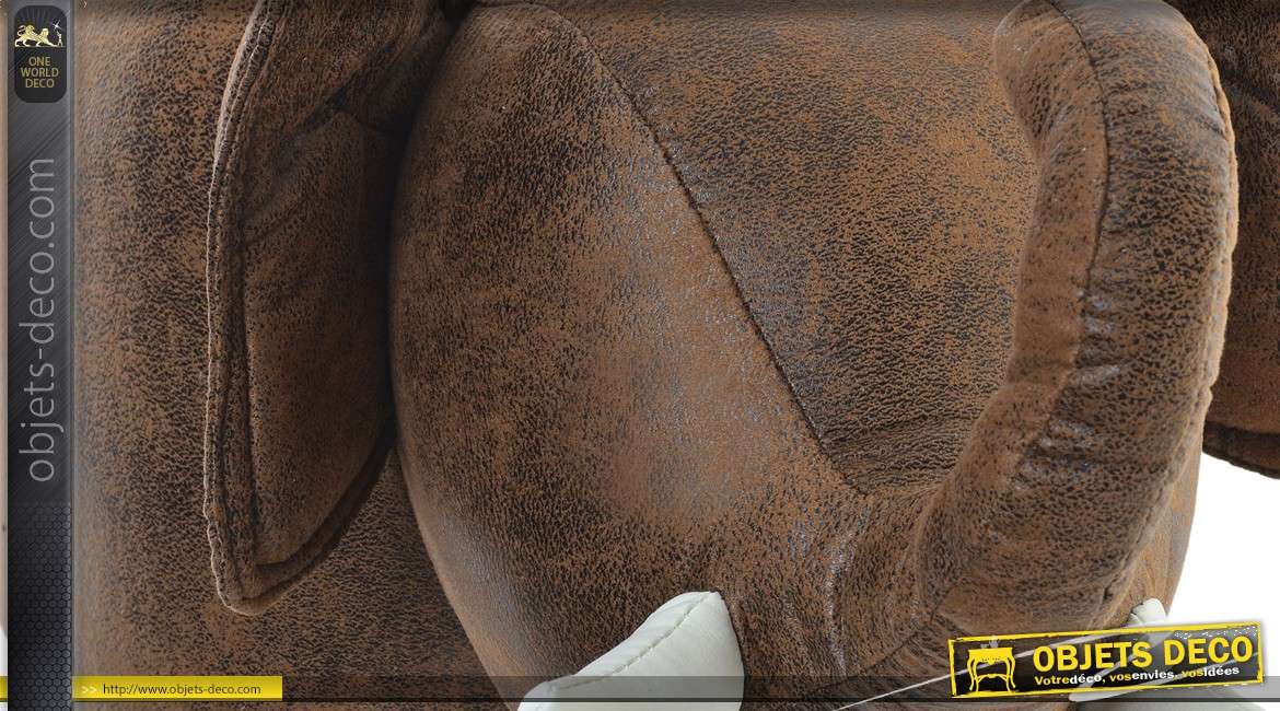 Repose-pieds en bois - Collection Anima'pouf - L'éléphant