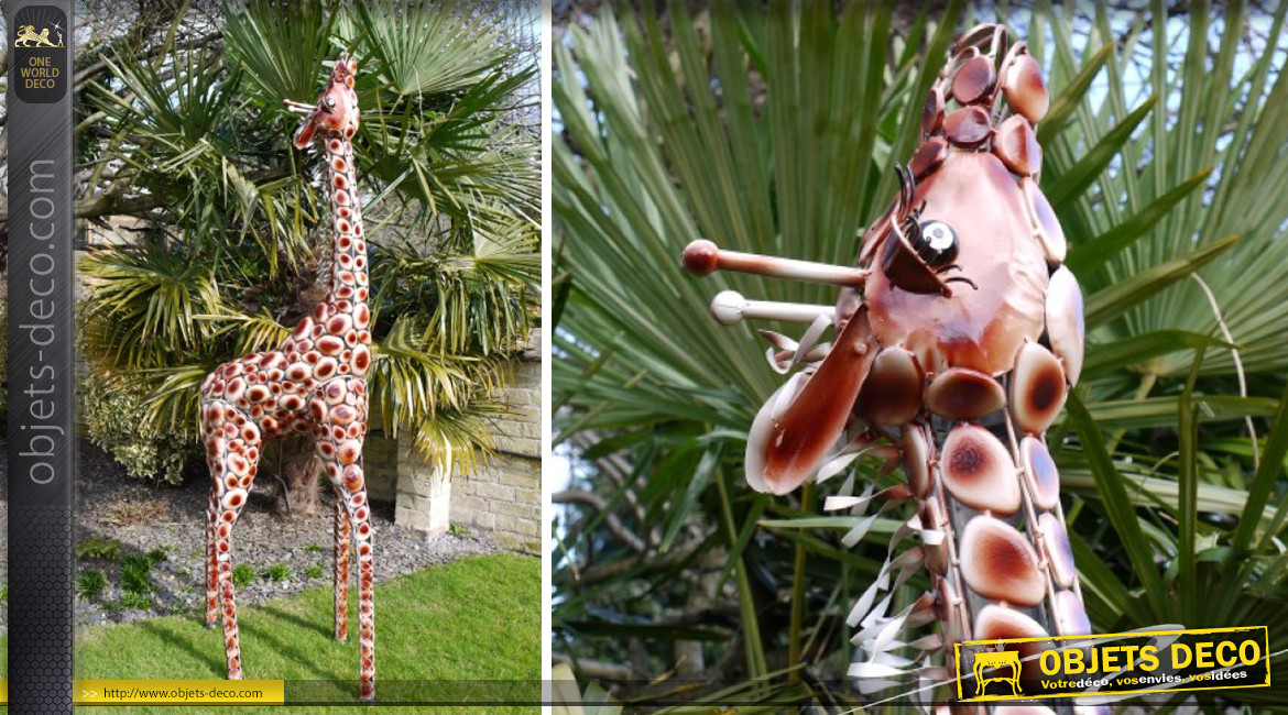 Sculpture animalière : petite girafe