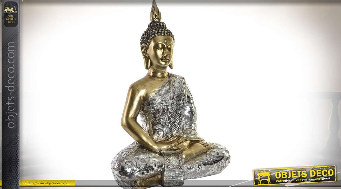 Statuette de bouddha en position samaddhi mudra 67 cm