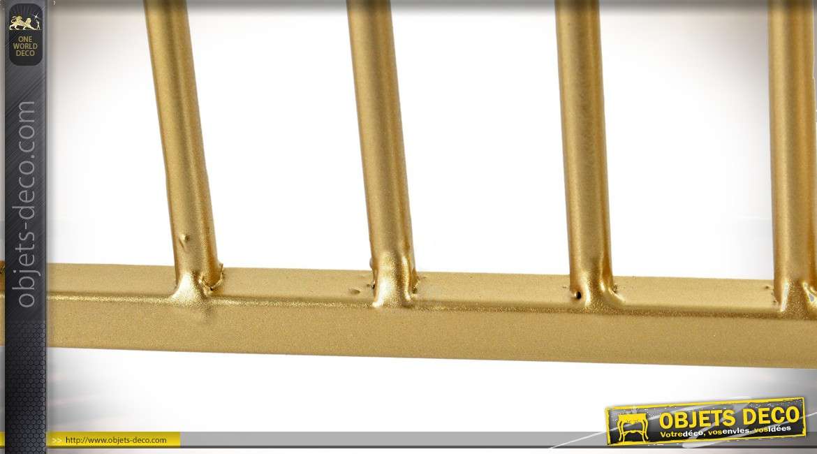 Bout de canapé rond design doré en métal et verre Ø 40 cm