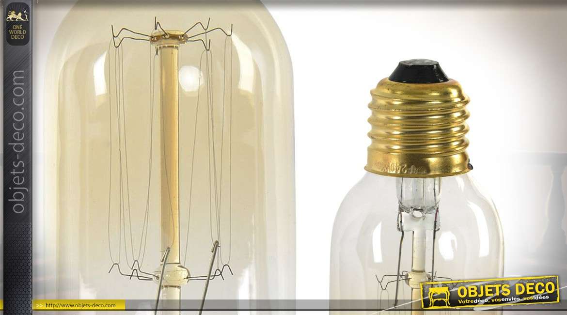 Ampoule E27 forme de bulbe modèle EDISON avec filaments intérieurs