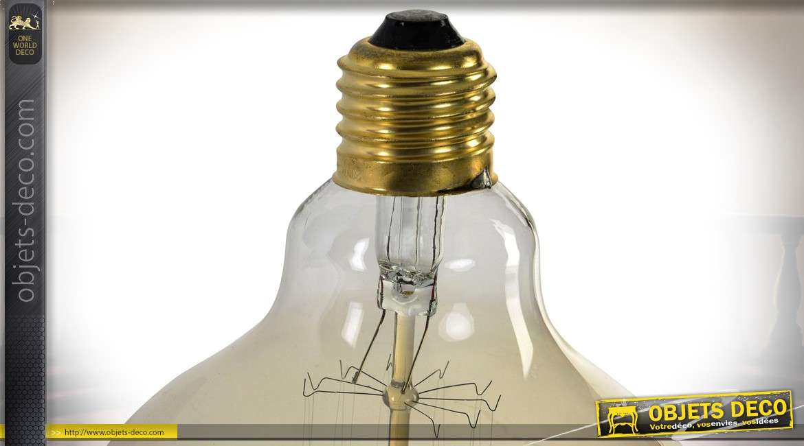Ampoule Edison à filaments teinte orange Ø 12,5 cm x 18 cm
