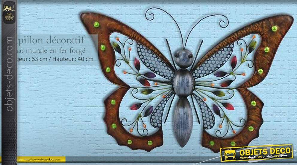 1pc/6pcs Ornement D'art En Métal En Fer Forgé Papillon Mural - Temu  Switzerland