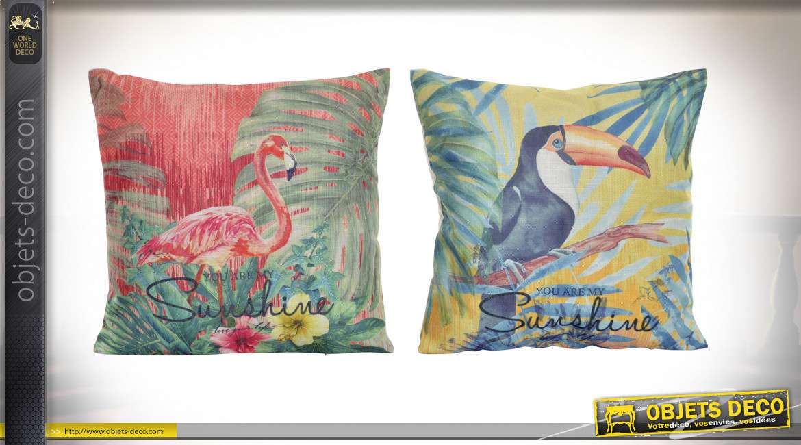 COUSSIN POLYESTER 45X45 480 GR. TROPICAL 2 MOD.