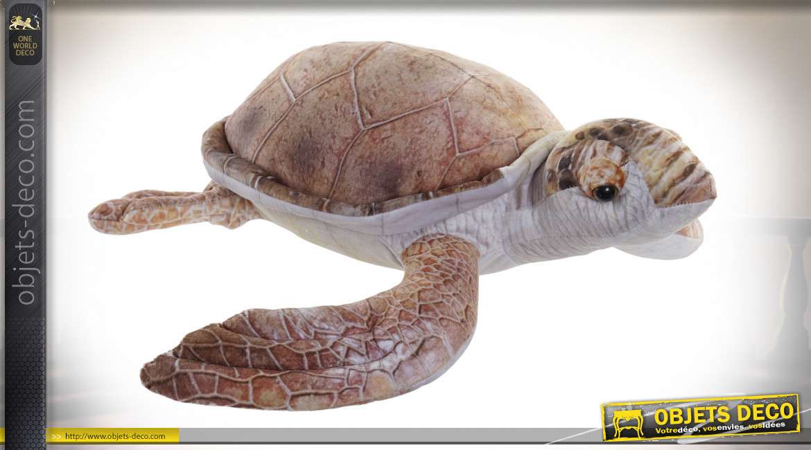 PELUCHE POLYESTER 48X40X13 TORTUE
