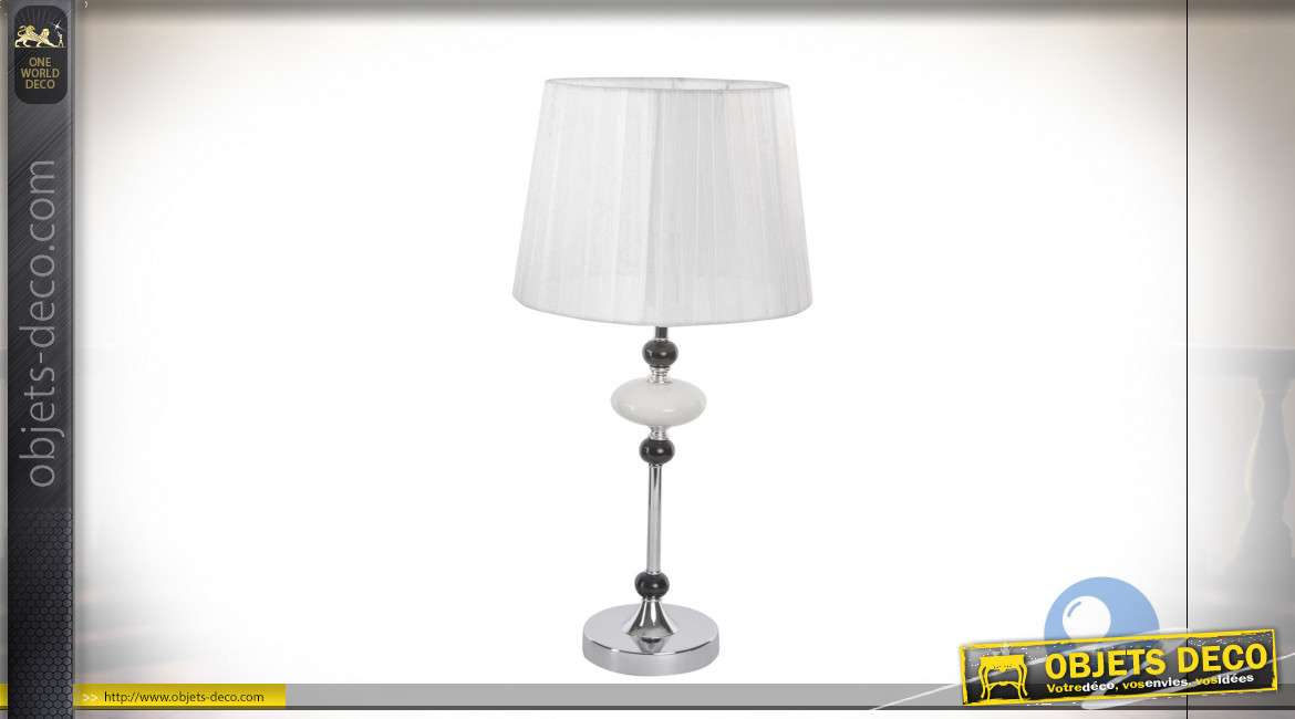 LAMPE DE TABLE PORCELAINE 25X50 E27 / 40W