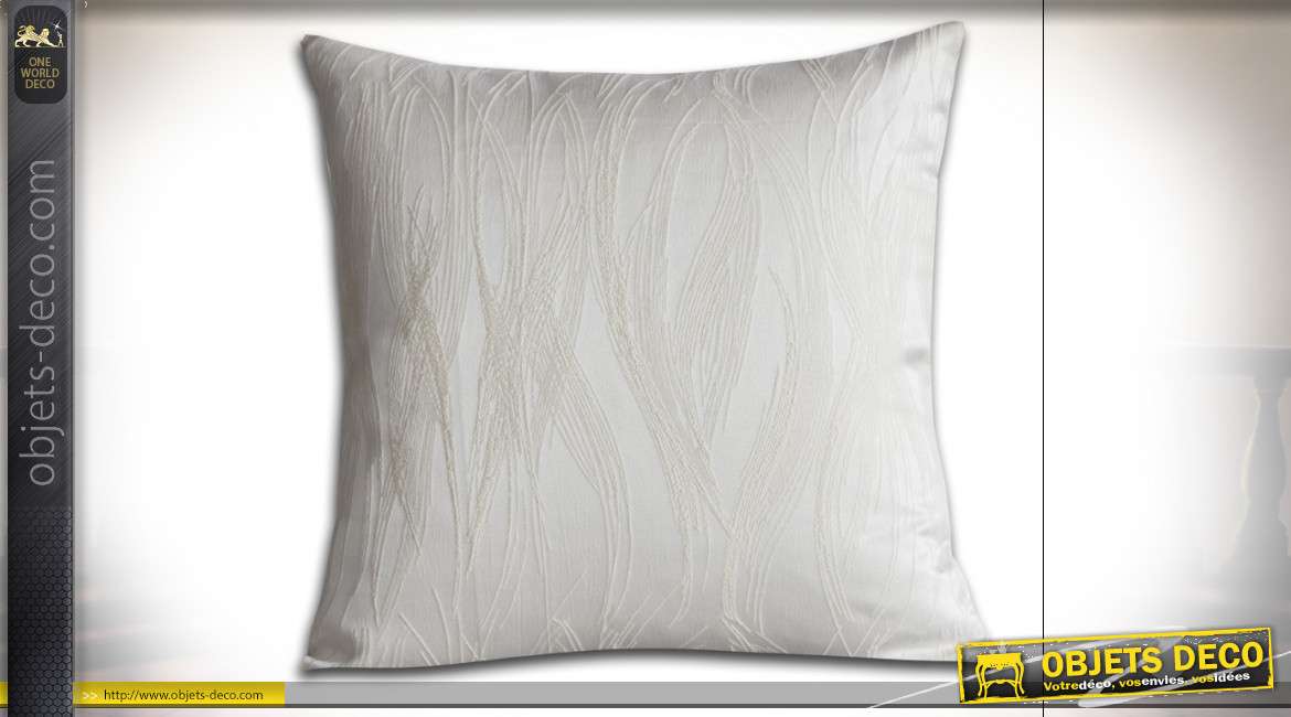 COUSSIN POLYESTER 45X45 450 GR. PLUMES IVOIRE