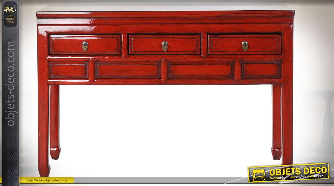 CONSOLE ORME 128X30X88 ROUGE