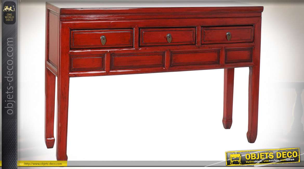CONSOLE ORME 128X30X88 ROUGE