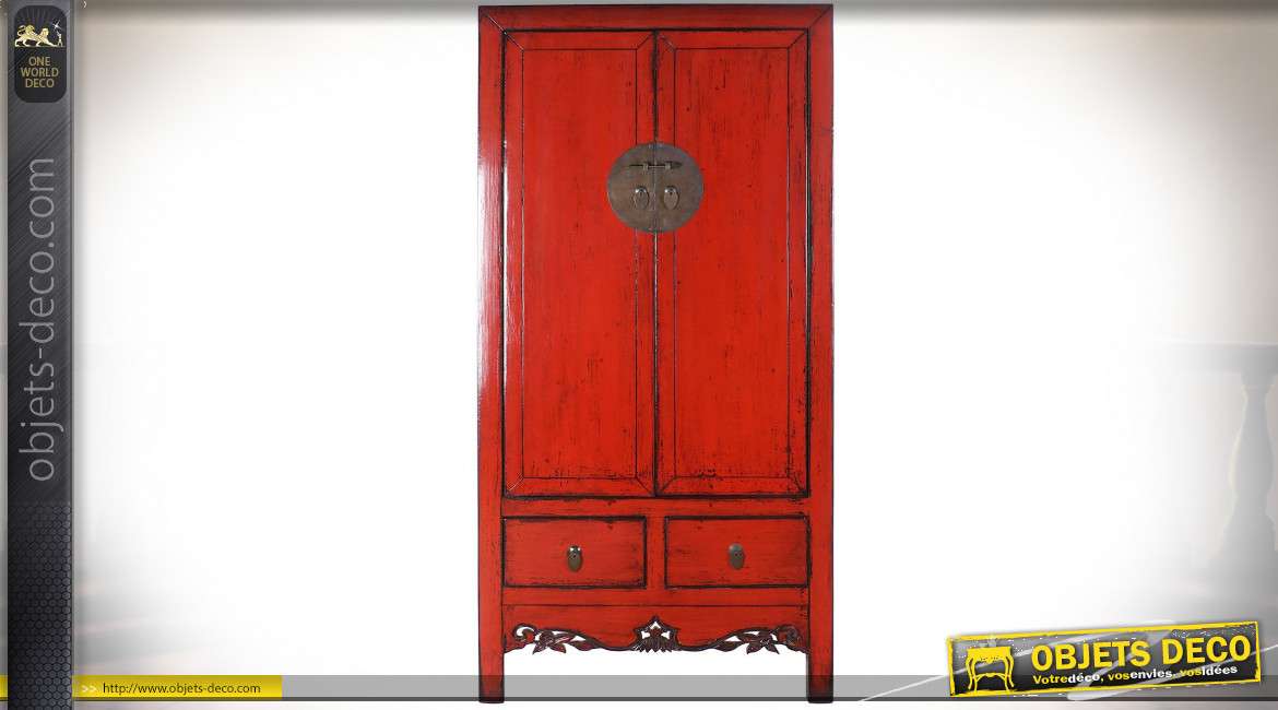 ARMOIRE ORME 88X52X180 ROUGE