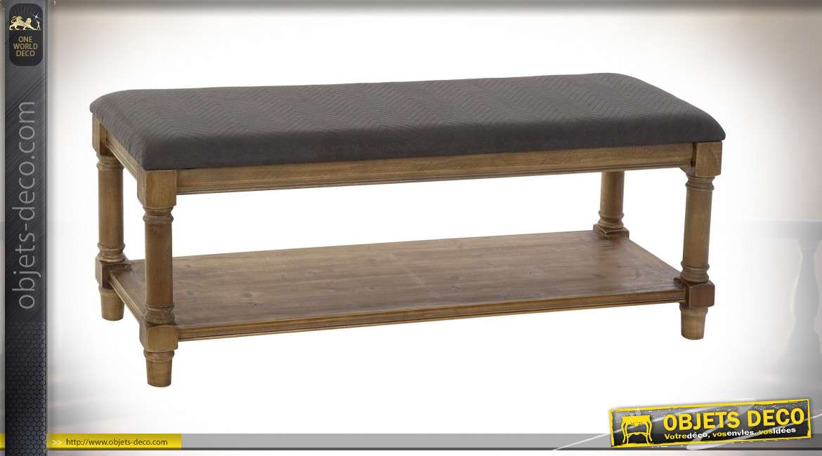 BANQUETTE PIN POLYESTER 120X41X48 14 MARRON