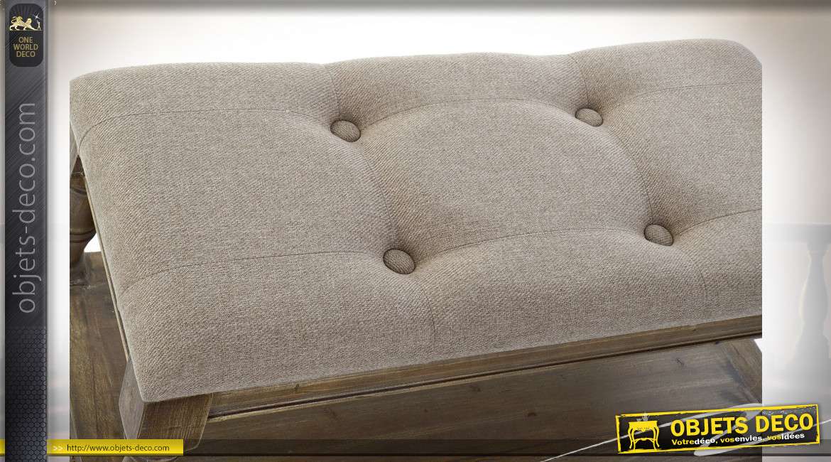 BANQUETTE PIN POLYESTER 85X44X48,5 13,3 2 TIROIRS