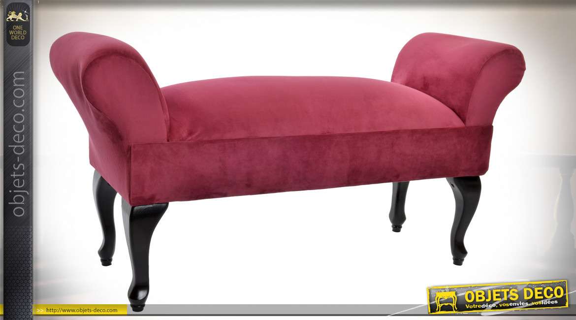 BANQUETTE POLYESTER BOIS 118X39X60 VELOURS