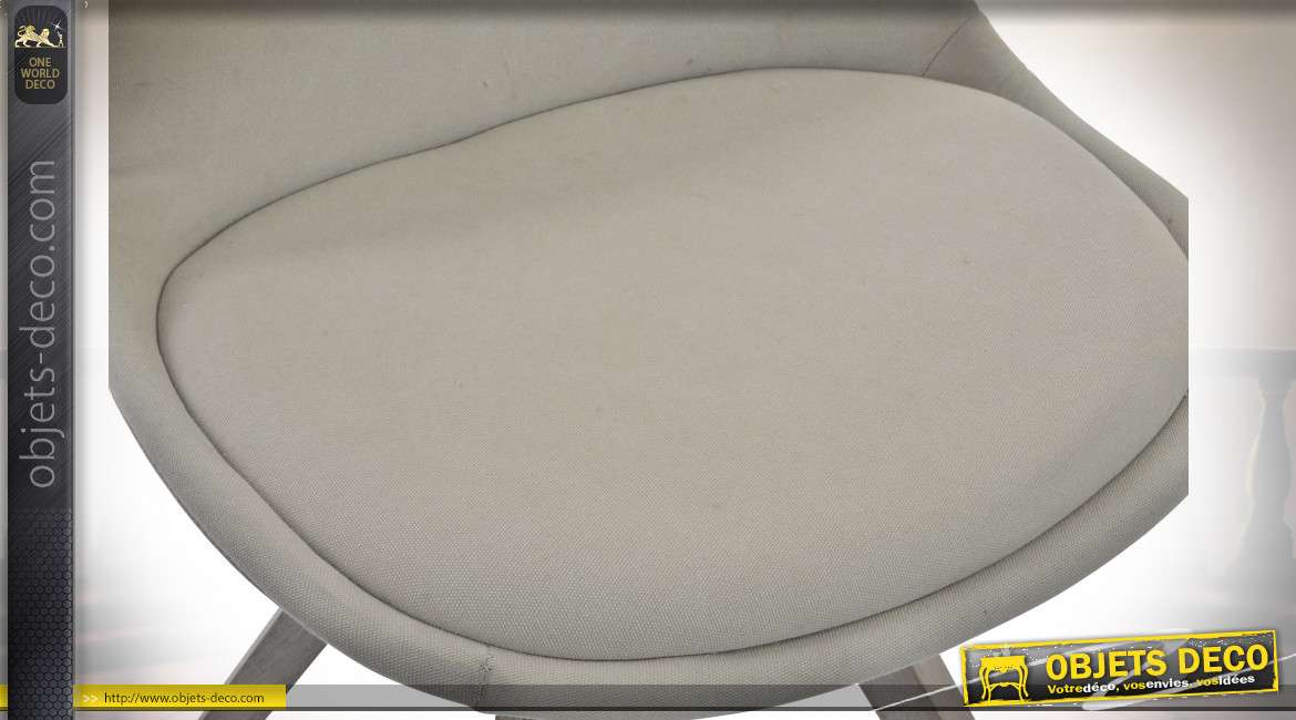 CHAISE POLYESTER BOIS 46X43X84 BEIGE